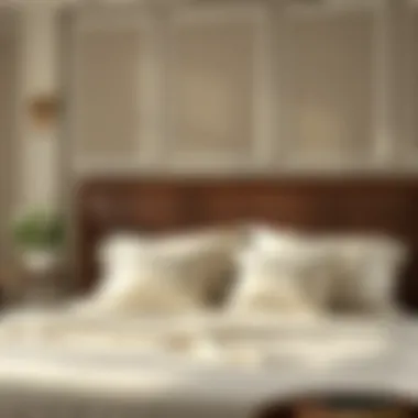 Elegant bedroom setup featuring cotton pillow cases