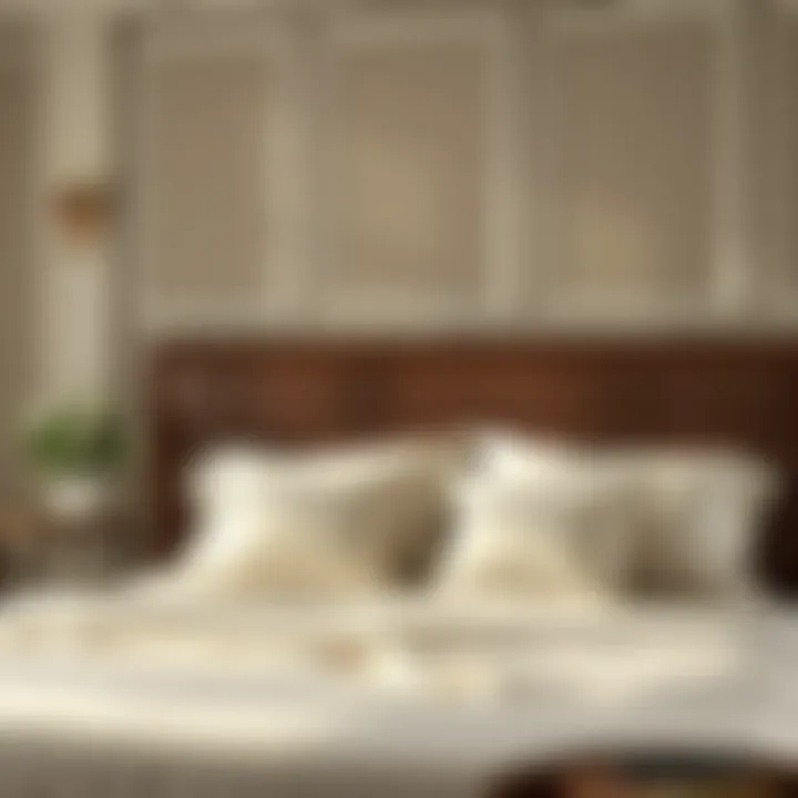 Elegant bedroom setup featuring cotton pillow cases