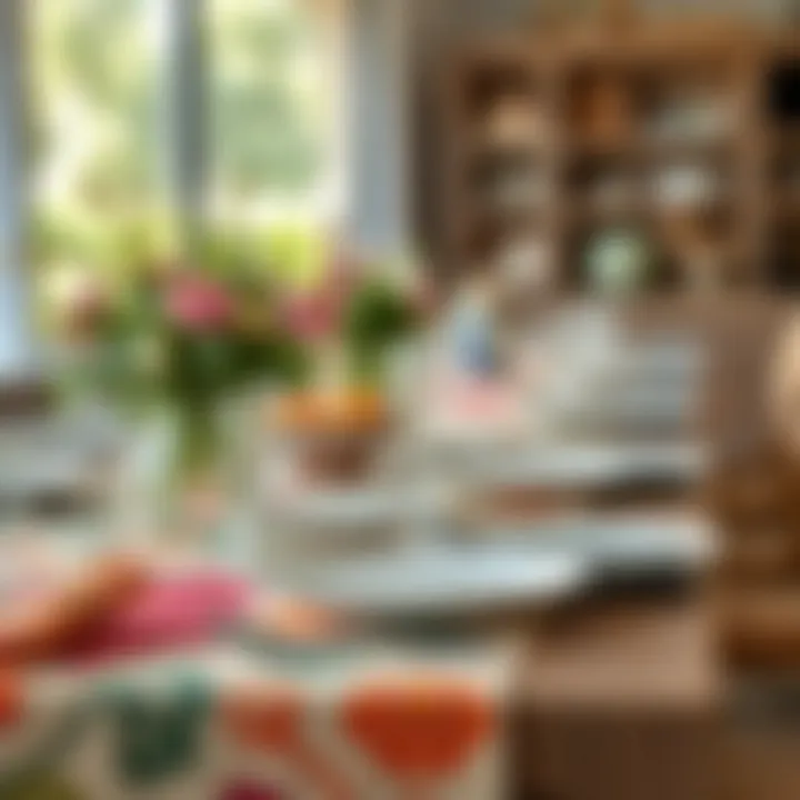 Casual Charm: Transforming Gatherings with Table Runners Casual gathering featuring a vibrant table runner