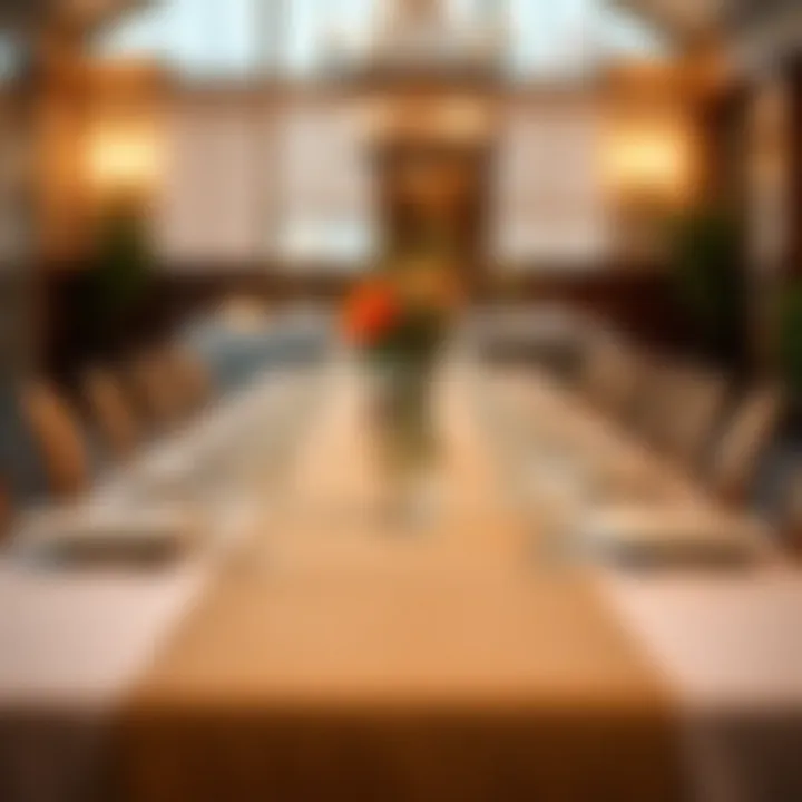 Setting the Scene: Enhancing Events with Table Runners Stylishly set table for an elegant event with a table runner