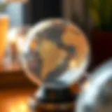 Elegant glass globe showcasing intricate patterns