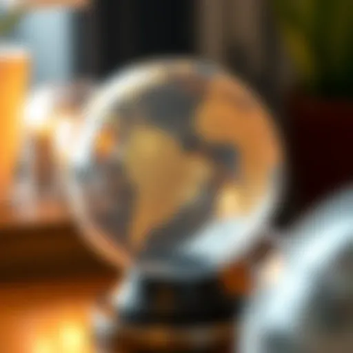 Elegant glass globe showcasing intricate patterns