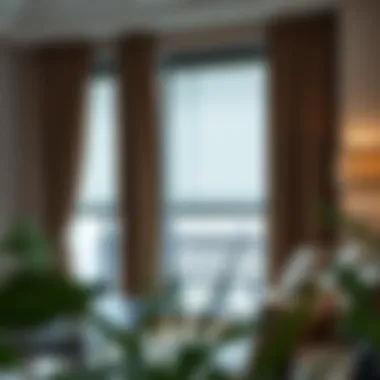 Luxurious silk drapes paired with subtle blackout blinds