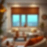 Elegant wooden blinds in a modern living room setting