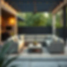 Elegant outdoor sectional sofa in a stylish patio setting