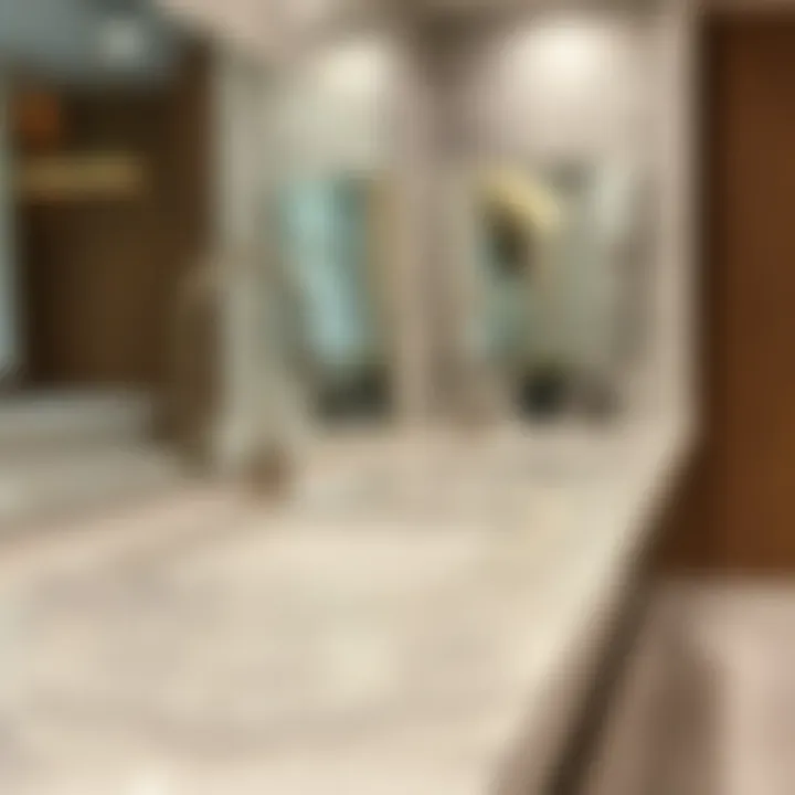 Detailed view of quartz texture and quality