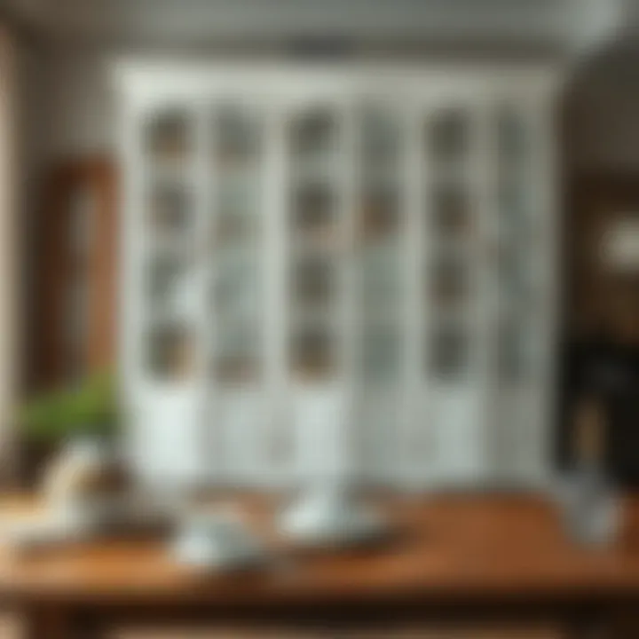 Care and maintenance tips for antique white bookcases with glass doors displayed on a rustic table