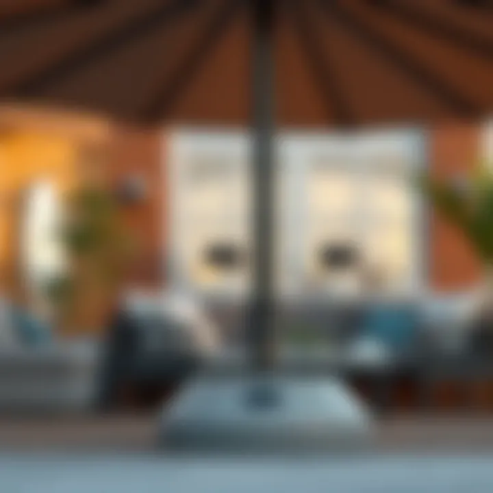 Innovative weighted umbrella base providing superior stability