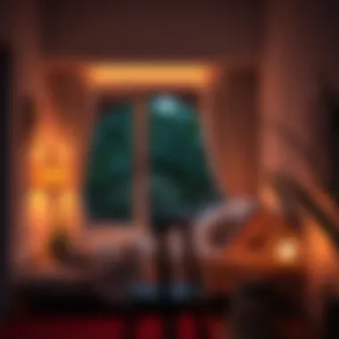 Cozy reading nook illuminated by ambient light