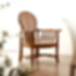 Elegantly crafted wooden chair showcasing fine craftsmanship and design.