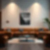 Luxurious leather couch in a modern living room setting