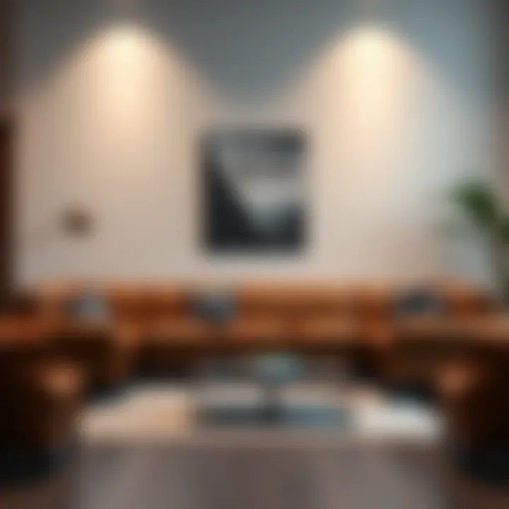 Luxurious leather couch in a modern living room setting