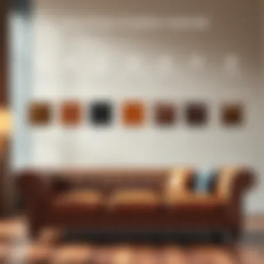 Infographic illustrating different types of leather materials