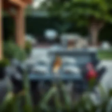 Inviting Setup for Outdoor Gatherings Stylish black dining set arranged for a gathering