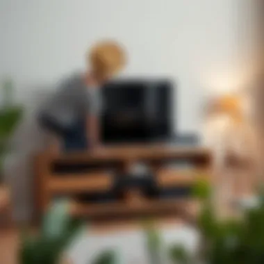 Assembly of the Brimnes TV Stand