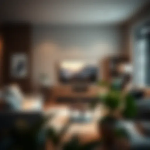 Brimnes TV Stand in a modern living room setting