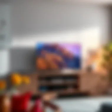 Brimnes TV Stand showcasing versatility with different TV sizes