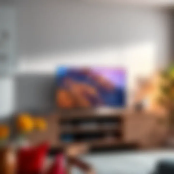 Brimnes TV Stand showcasing versatility with different TV sizes