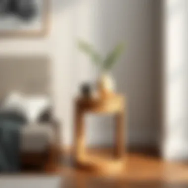 C side table in various materials and finishes to complement décor