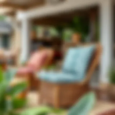 Creative design ideas for chair pads on wicker furniture