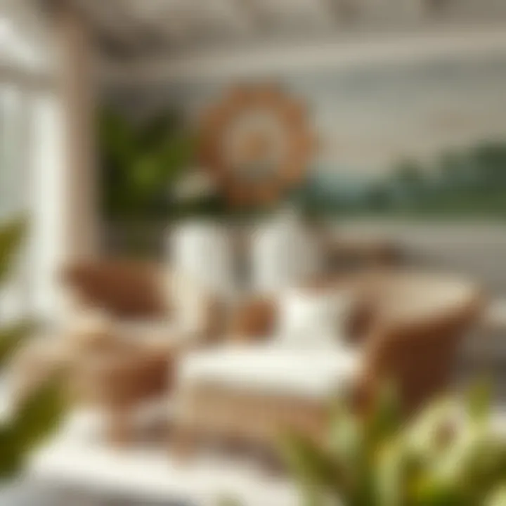 Wicker furniture in a beautifully decorated living space