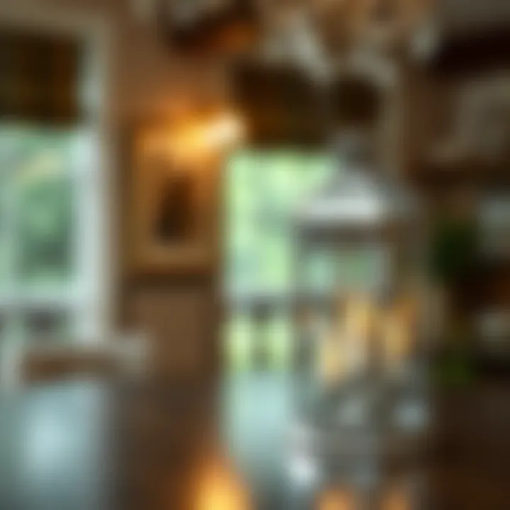 Stylish Chrome Lantern on Dining Table Chic chrome lantern styled on a dining table