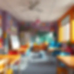 Colorful classroom with engaging decor
