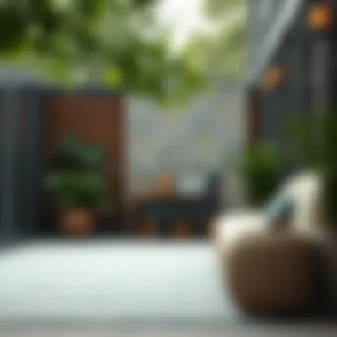 Durable material selection for outdoor rugs