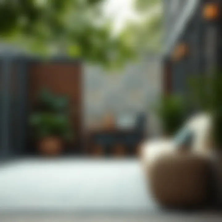 Durable material selection for outdoor rugs