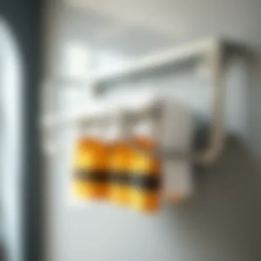 Elegant chrome train rack towel shelf showcasing its design