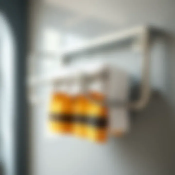 Elegant chrome train rack towel shelf showcasing its design