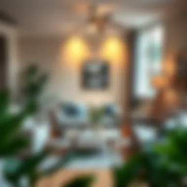 Comfortable living room with donated furniture