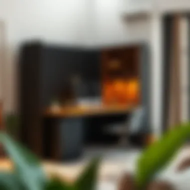 Compact work setup showcasing portability