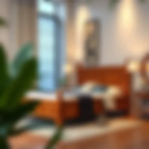 Elegant wooden 16 inch bed frame showcasing craftsmanship