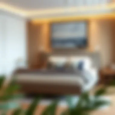 Modern upholstered 16 inch bed frame in a stylish bedroom setting