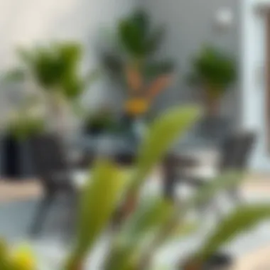 Modern metal patio table with chairs