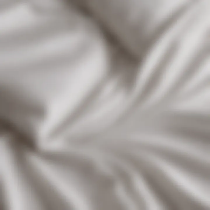 Close-up view of the soft texture of 100% cotton sheets