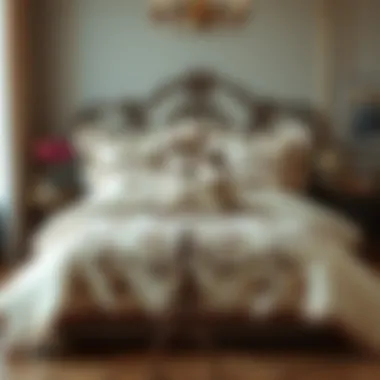 Elegant 5 Piece Bedding Set Elegant arrangement of a 5 piece bedding set showcasing intricate designs