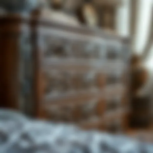 Elegant wooden drawer set with intricate carvings