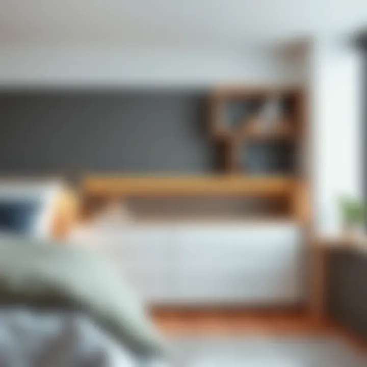 Modern minimalist drawer unit in a chic bedroom