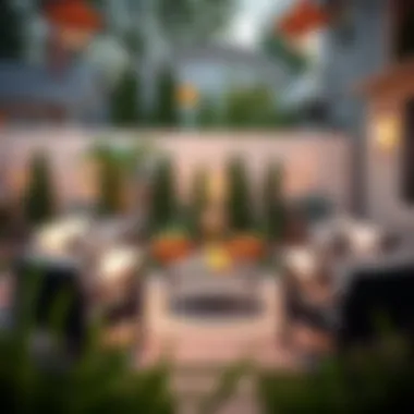 Elegant patio furniture arrangement in a Lone Tree backyard