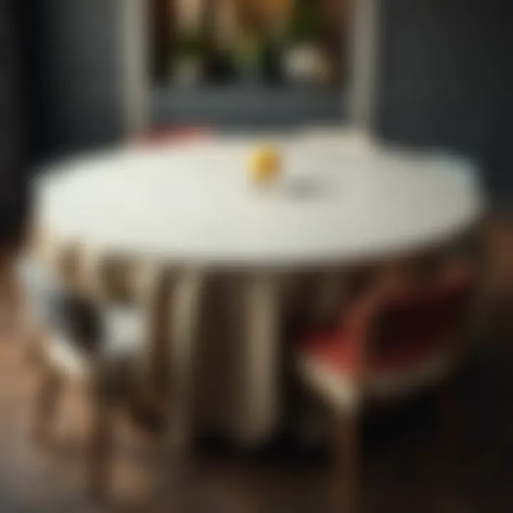 Different materials used in round table construction