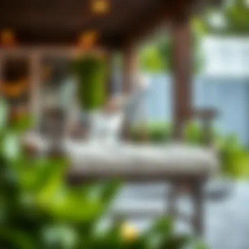 High-quality outdoor chair cushion showcasing durability