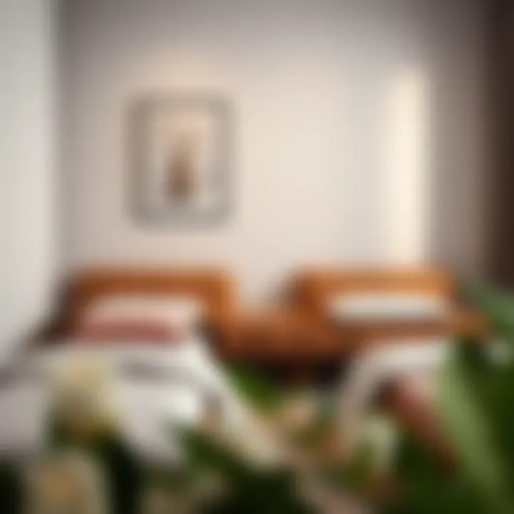 Elegant two-pack nightstands in a modern bedroom setting