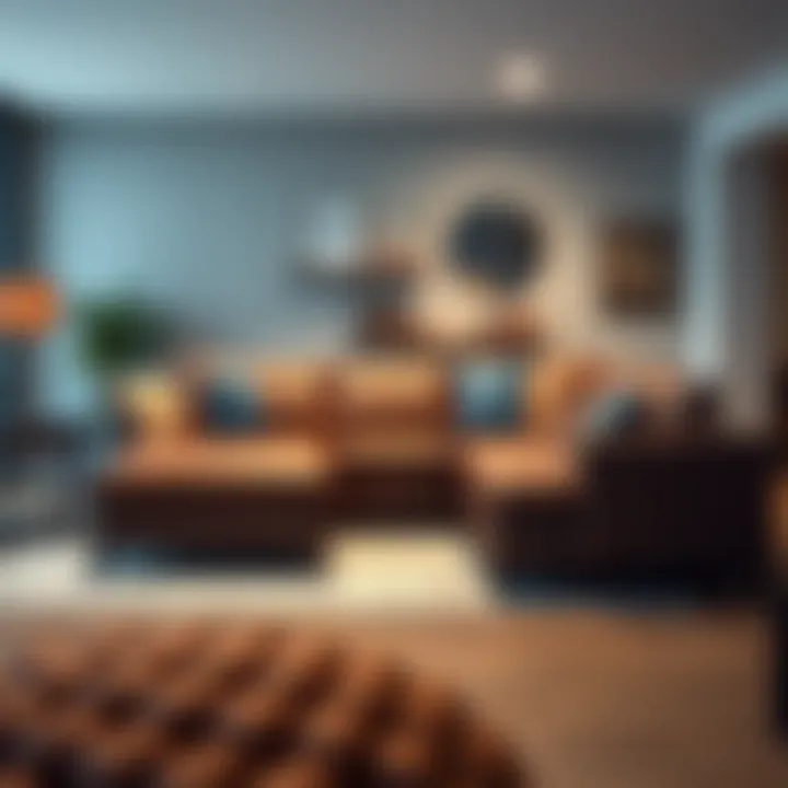 Comfortable seating arrangement showcasing the chaise feature