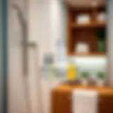 Modern Design of Dispenser Shower Caddy Elegant dispenser shower caddy showcasing modern design.