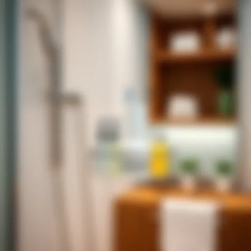 Modern Design of Dispenser Shower Caddy Elegant dispenser shower caddy showcasing modern design.