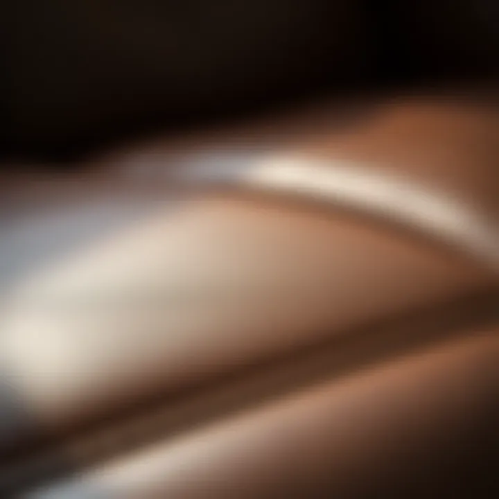 Close-up of high-quality leather texture and stitching details