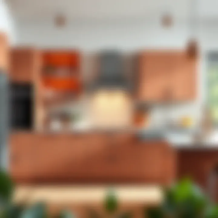 Trendy color palette for kitchen cabinets reflecting current design trends