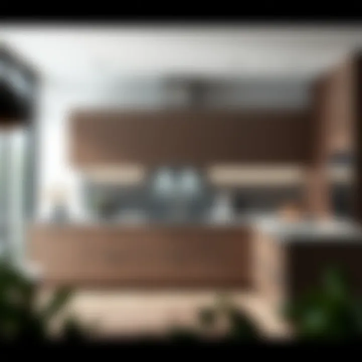 Modern kitchen cabinet design showcasing clean lines and minimalist aesthetics